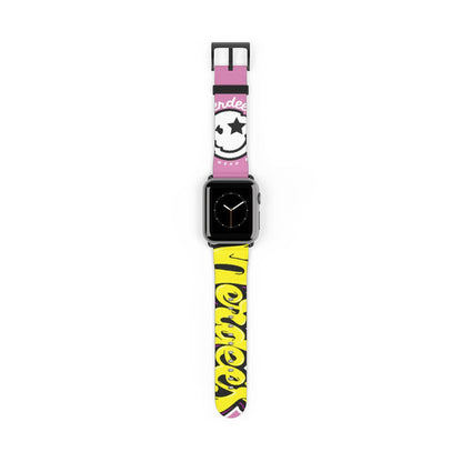 Nerdee's "Yellow Graffiti" Logo Watch Band - (Design 01) Pink
