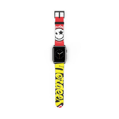 Nerdee's "Yellow Graffiti" Logo Watch Band - (Design 01) Red