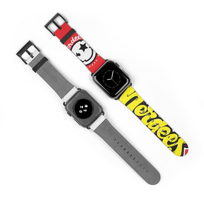 Nerdee's "Yellow Graffiti" Logo Watch Band - (Design 01) Red