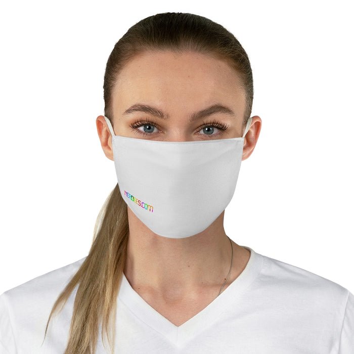 Nerdees.com Digital Colors Fabric Face Mask - White