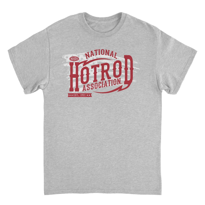 NHRA National Hot Rod Association Red logo  Sport Grey T-Shirt