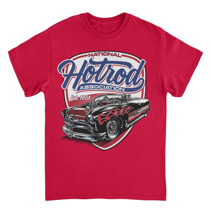 NHRA National Hot Rod Retro Car Red T-Shirt