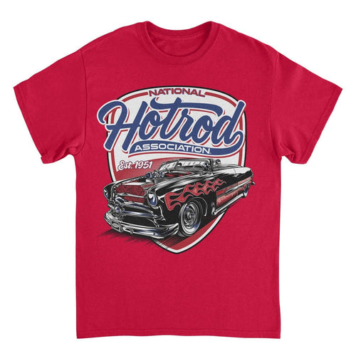 NHRA National Hot Rod Retro Car Red T-Shirt