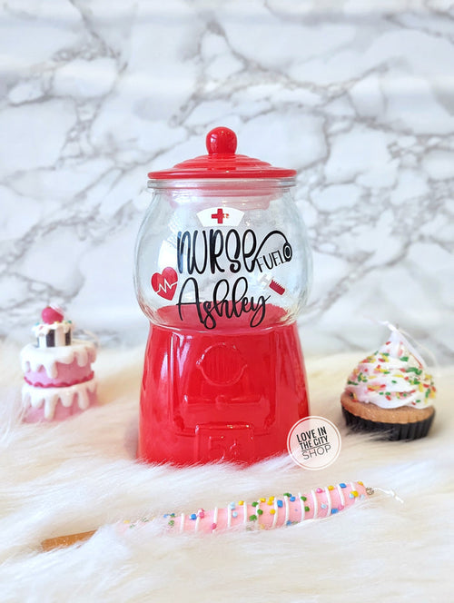 Nurse Gumball Machine Candy Jar