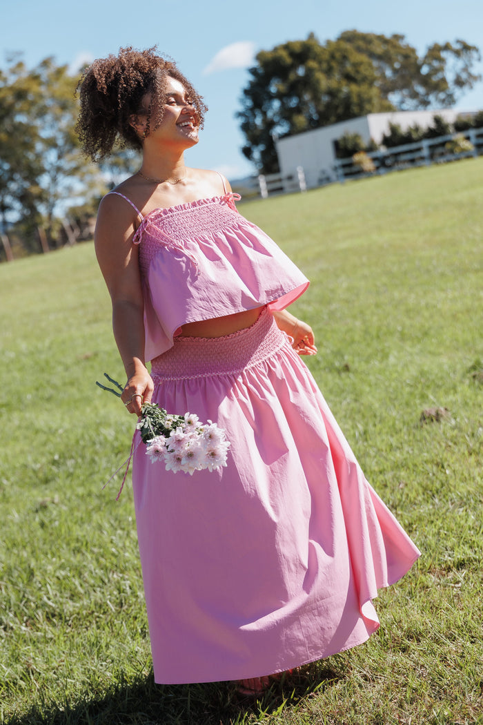BOTTOMS Orielle Maxi Skirt - Pink