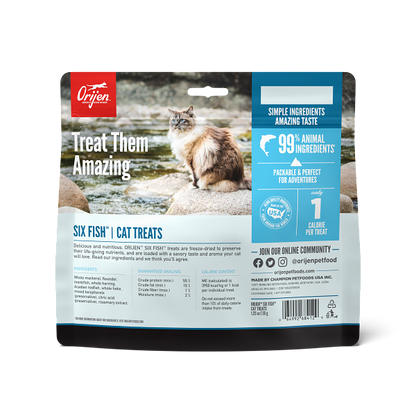 Orijen Freeze-Dried 6 Fish Cat Treat 1.25oz - Paw Naturals