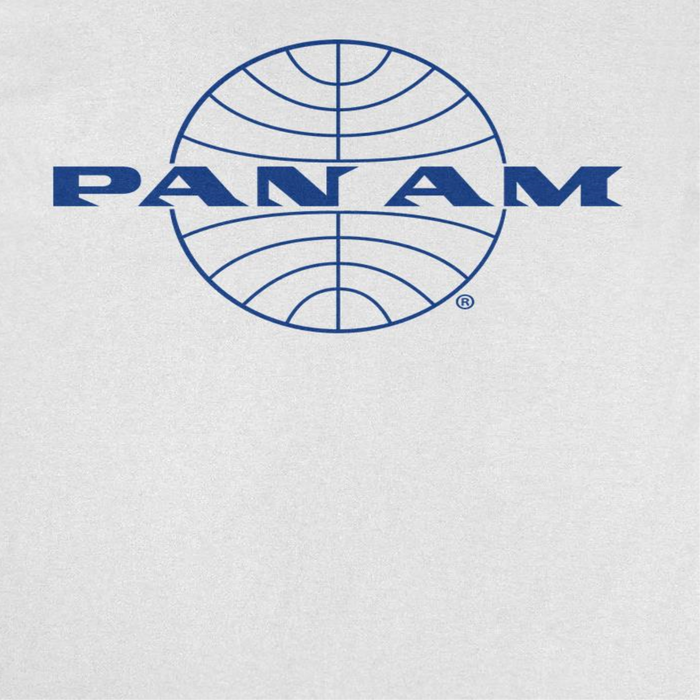 Pan Am Classic Blue Logo Out White T-Shirt