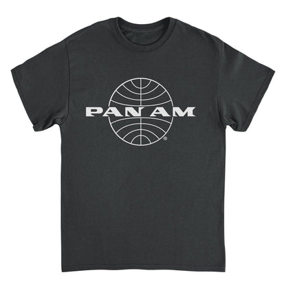 Pan Am Classic White Logo Out Black T-Shirt