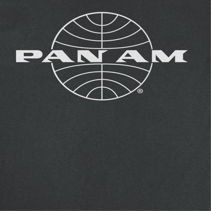 Pan Am Classic White Logo Out Black T-Shirt
