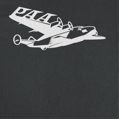Pan Am PAA Wing White Print Black T-Shirt