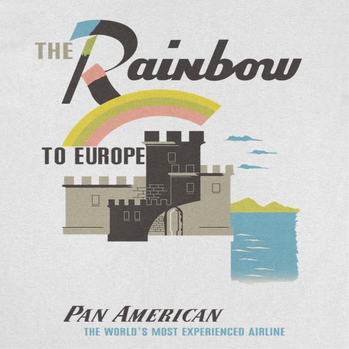 Pan Am the Rainbow to Europe White T-Shirt