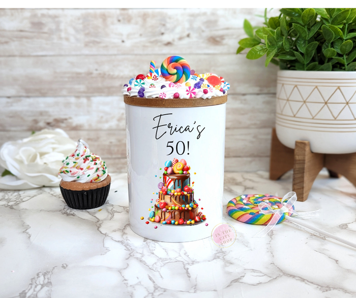 Personalized Birthday Candy Jar 25oz