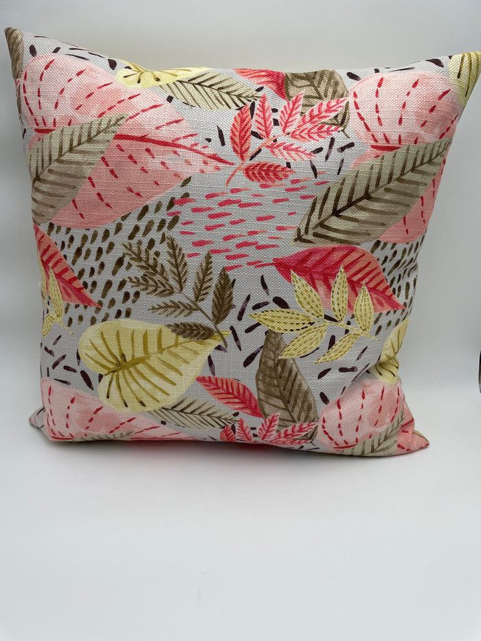 PILLOW PINK & GREEN FOLIAGE