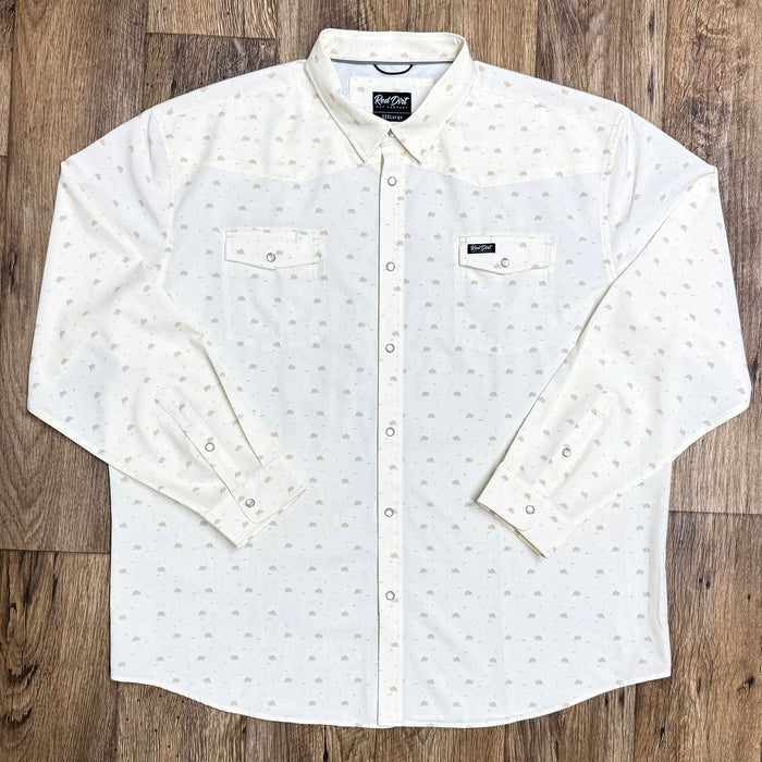 Red Dirt Hat Co Men's L/S Western Snap Shirt in Dillo Print