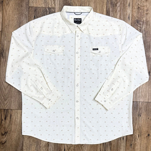 Red Dirt Hat Co Men's L/S Western Snap Shirt in Dillo Print