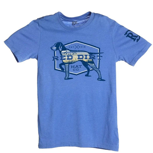 Red Dirt Hat Co. "Pointer" Graphic T-Shirt in Columbia Blue