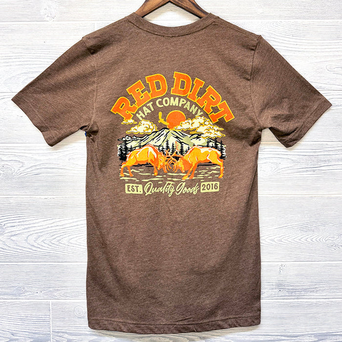 Red Dirt Hat Co. "Rutting Season" Graphic T-Shirt in Heather Brown