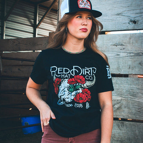 Red Dirt Hat Co. "Wild Beauty" Graphic T-Shirt in Black