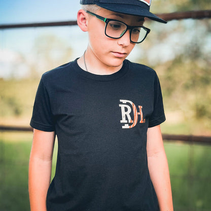 Red Dirt Hat Co. Youth Smoked T-Shirt in Black
