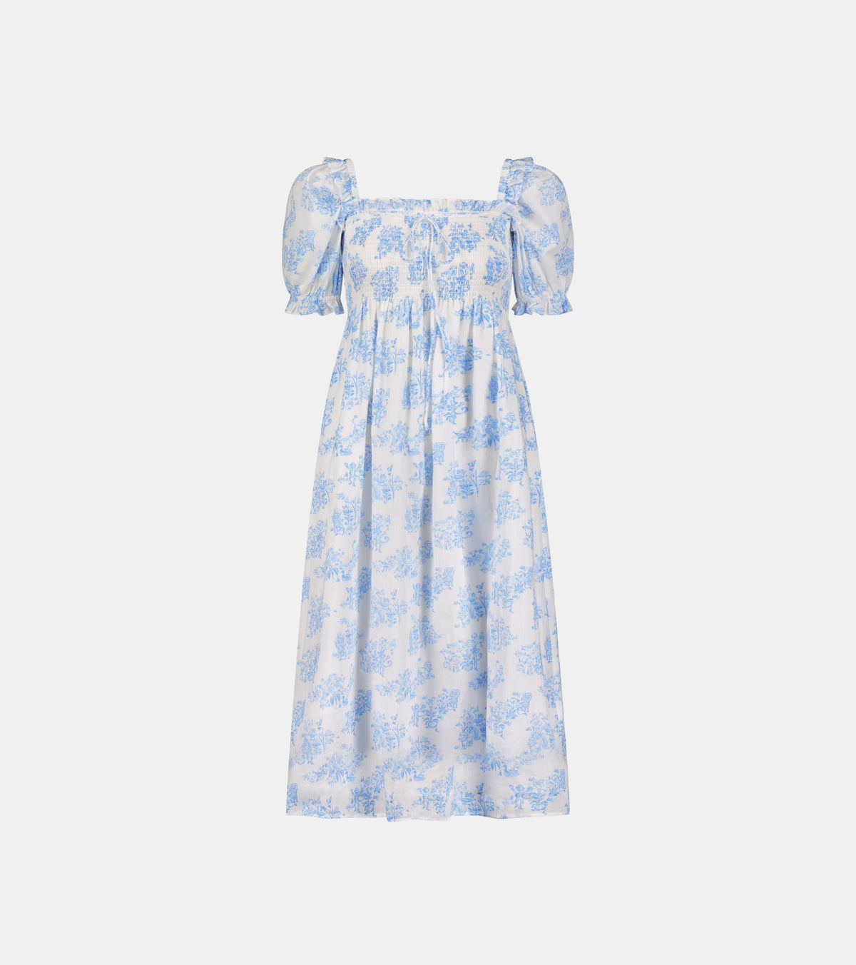 Roller Rabbit x Hill House Scarlett Midi Nap Dress - Blue Sherwood Forest Monkey