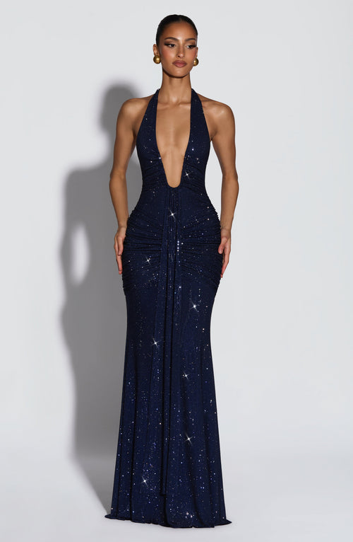 Rosetta Maxi Dress - Navy Sparkle