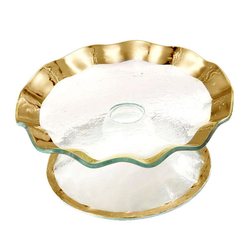 RUFFLE PETIT FOUR STAND IN GOLD