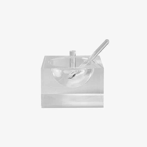 SALT OR HONEY DISH IN WHITE