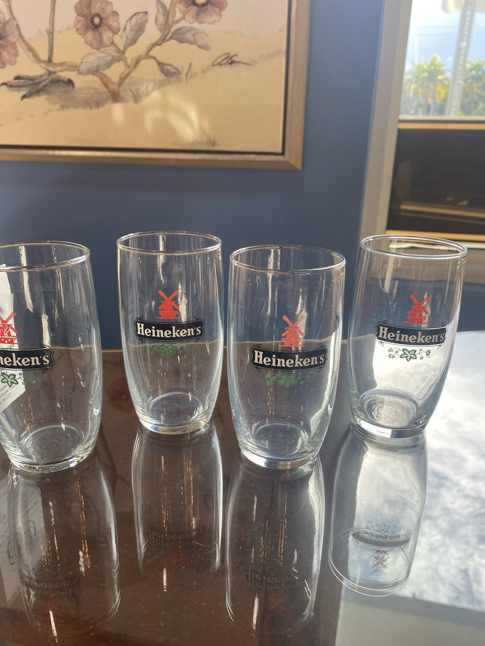 SET OF 4 HEINEKEN GLASSES