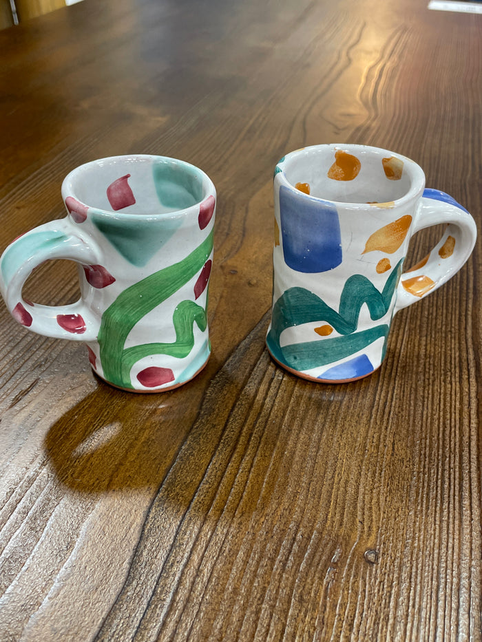 SET OF STANLEY MACE ANDERSON MINI MUGS ABSTRACT HANDPAINTED DESIGN
