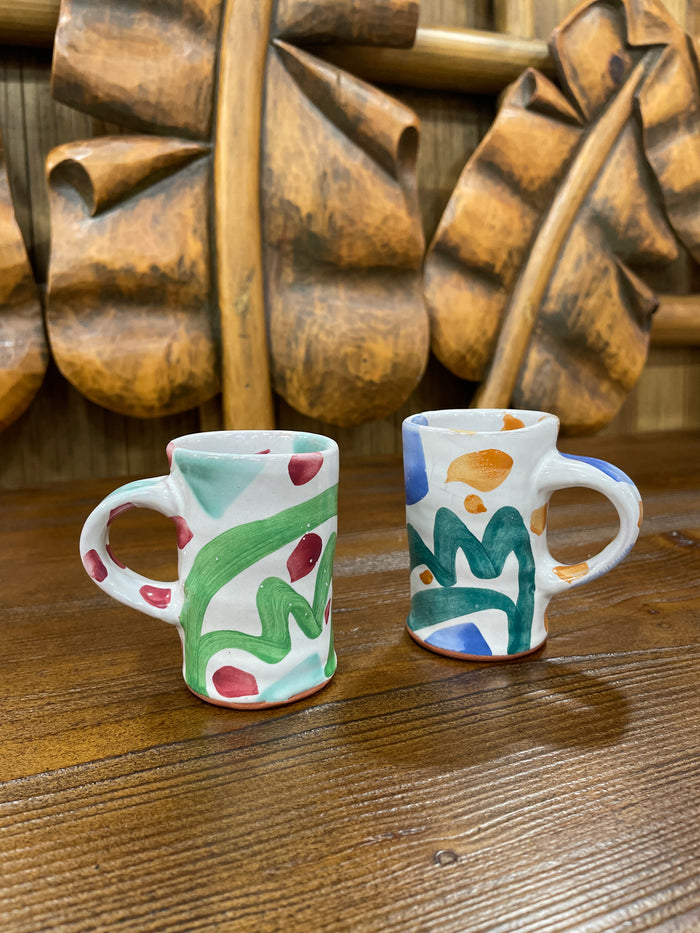 SET OF STANLEY MACE ANDERSON MINI MUGS ABSTRACT HANDPAINTED DESIGN