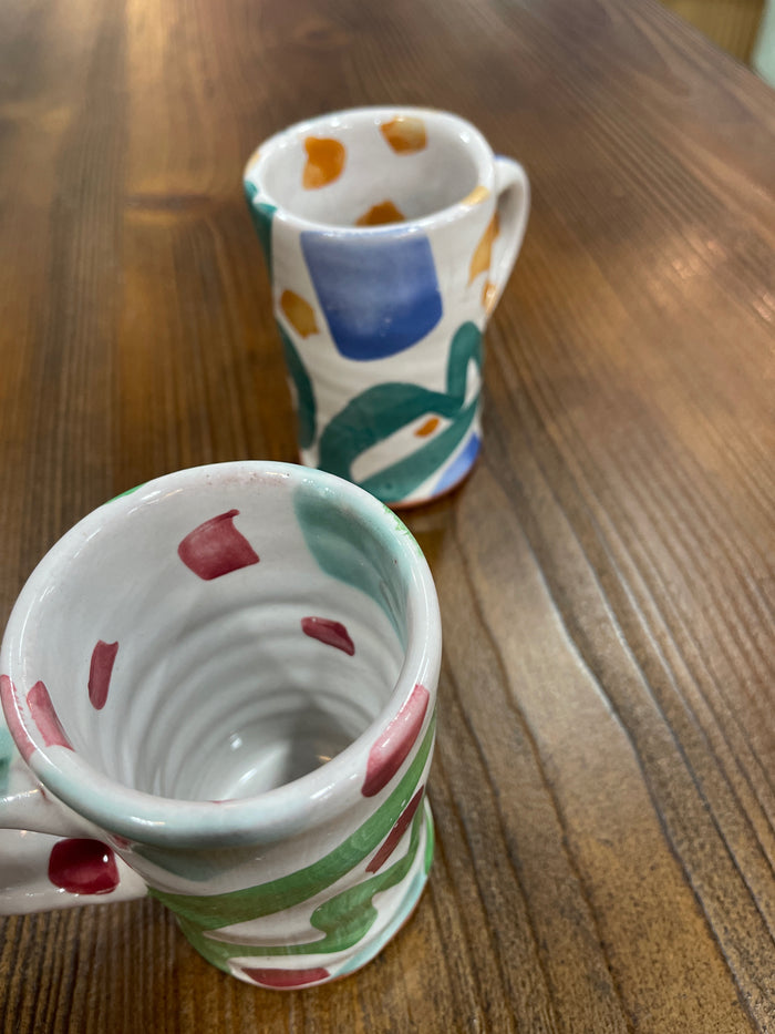 SET OF STANLEY MACE ANDERSON MINI MUGS ABSTRACT HANDPAINTED DESIGN