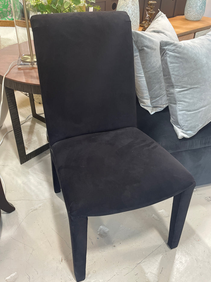SLIPPER CHAIR BLACK VELVET