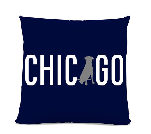 Sophisticated Pup Chicago Labrador Navy Pillow 14" x 14" Spun Polyester