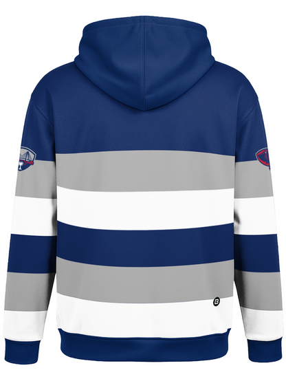 South Carolina Stingrays Gray Striped Hockey Hoodie
