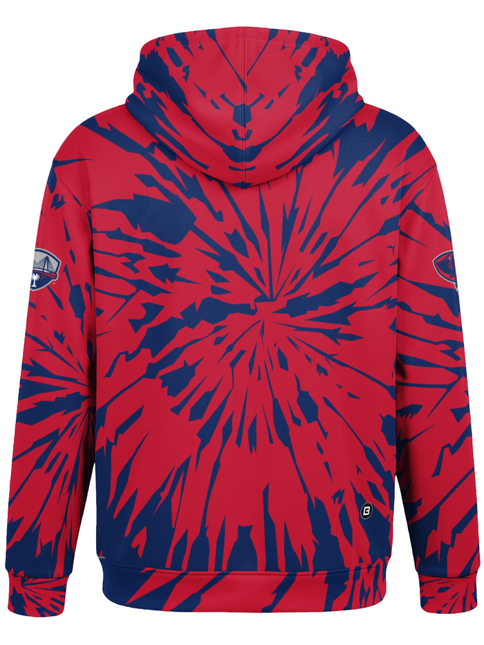 South Carolina Stingrays Red Tie-Dye Hockey Hoodie