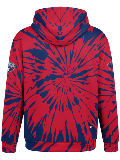 South Carolina Stingrays Red Tie-Dye Hockey Hoodie