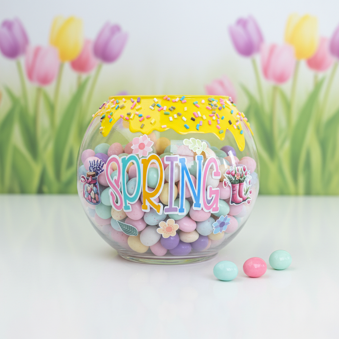 Spring Glass Candy Bowl