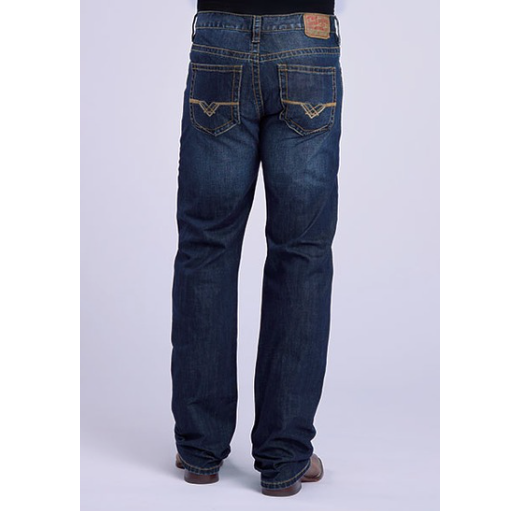 Stetson Men's 1312 Modern Straight Leg in Dark Wash