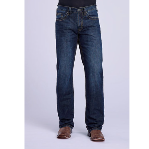 Stetson Men's 1312 Modern Straight Leg in Dark Wash