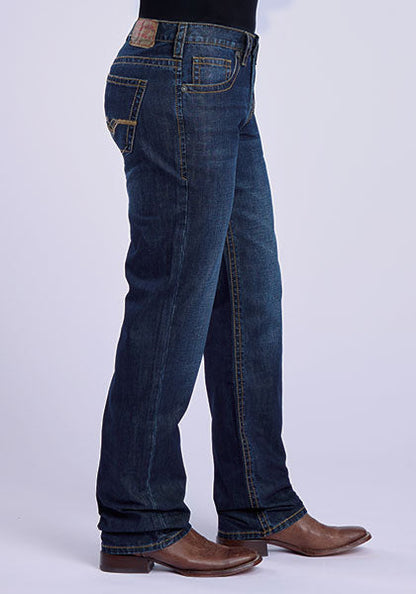 Stetson Men's 1312 Modern Straight Leg in Dark Wash