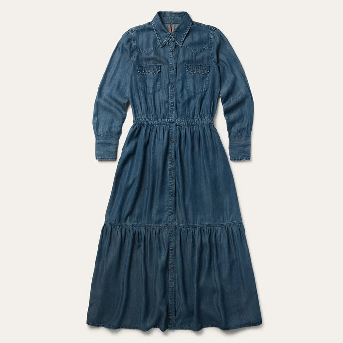 Stetson Women's L/S Western Denim Maxi Dress