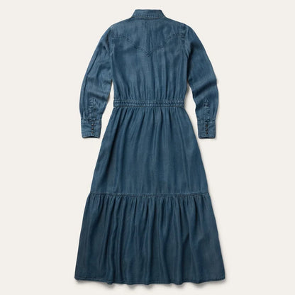 Stetson Women's L/S Western Denim Maxi Dress