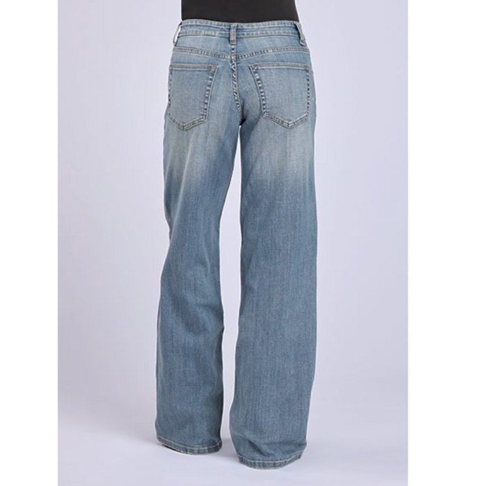 Stetson Women's No. 675 Mid Rise Wide Leg Jean in Light Wash