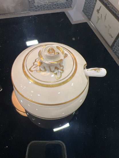 SUGAR BOWL & SPOON FLOWER DETAIL