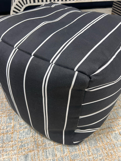 SURYA POOF BLACK & WHITE STRIPE