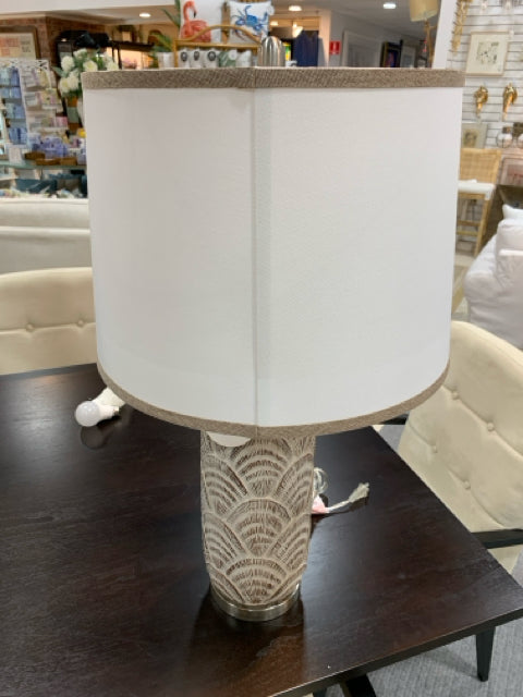 TABLE LAMP LARCH SILVER RESIN