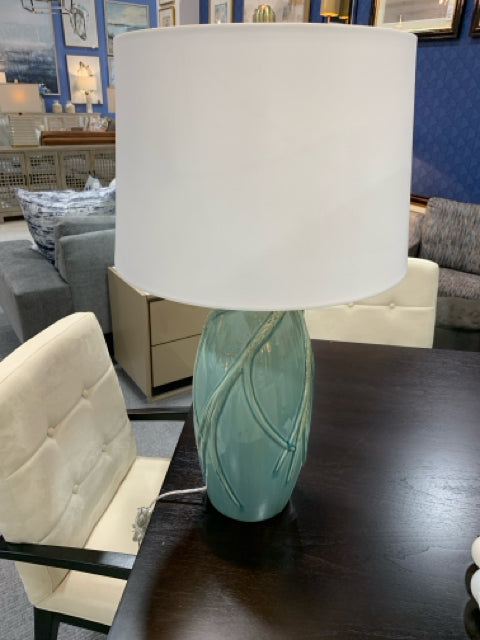 TABLE LAMP STARLITE SAGE CERAMIC