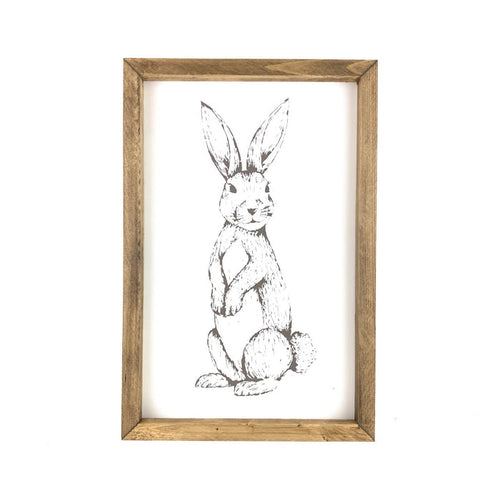 Tall Bunny Framed Art