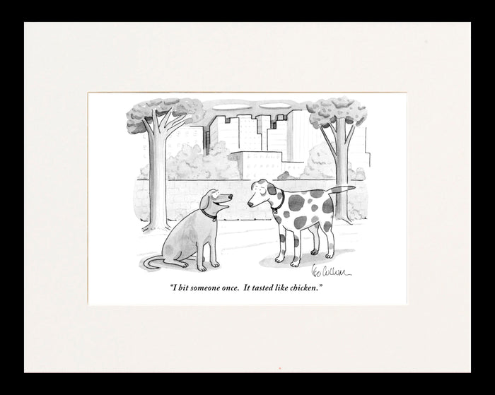 Tastes Like Chicken Cartoon Print