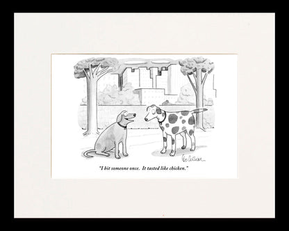 Tastes Like Chicken Cartoon Print
